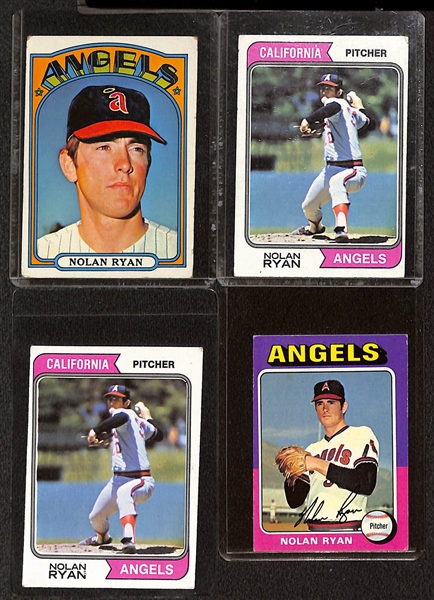 Lot of (20) 1969-1979 Topps Baseball Cards w. 1972 Topps Nolan Ryan