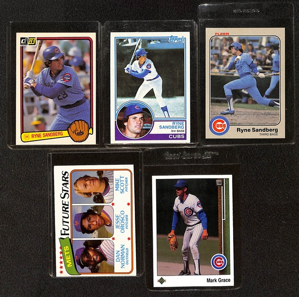 Lot of (20) 1965-1989 Topps/Fleer/Donruss Baseball Rookie Cards w. 1980 Topps Rickey Henderson