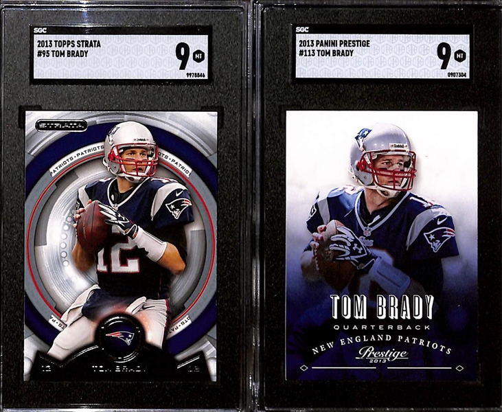 Lot of (8) Graded 2013 Tom Brady Cards w. Panini Score SGC 9.5 & Panini Score Franchise SGC 9.5