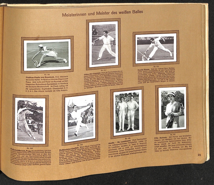 1932 Bulgaria Sport-Photos Complete Set (272 Cards!) w. Babe Ruth & Max Schmeling Card & Walter Hagen Card - Comes in the Original Binder and Cardboard Box!