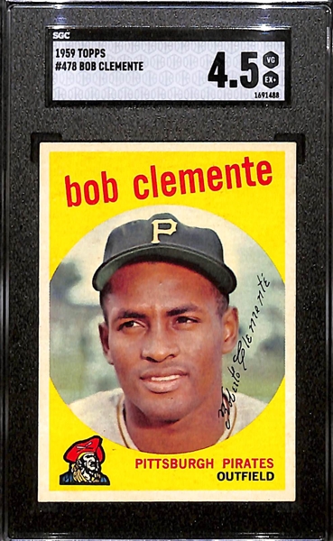 1959 Topps Bob Roberto Clemente #478 Graded SGC 4.5