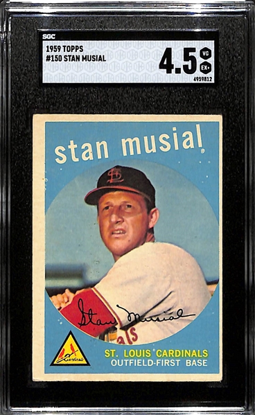 (3) Card Graded Lot - 1959 Topps Stan Musial 4.5#150 (SGC), 1959 Topps Frank Robinson (SGC 5), 1960 Topps #250 (SGC 2)