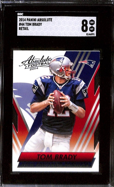 Lot of (7) SGC Graded 2014 Tom Brady Cards w. Bowman SGC 10 & Panini Prizm SGC 9