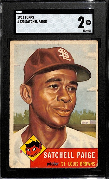 1953 Topps Satchel Paige #220 Graded SGC 2