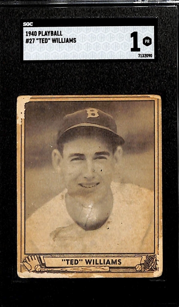 1940 Play Ball Ted Williams #27 Graded SGC 1