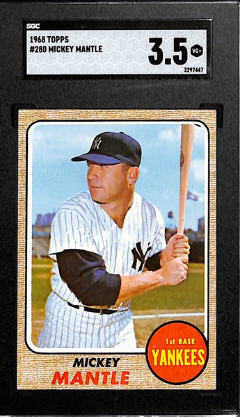 1968 Topps Mickey Mantle #200 Graded SGC 3.5