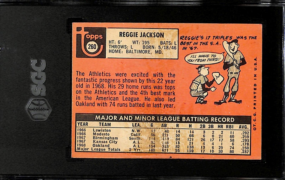 1969 Topps Reggie Jackson Rookie Card #260 Graded SGC 4