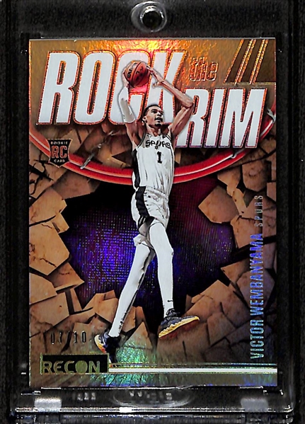 2023-24 Panini Recon Basketball Victor Wembanyama Rock The Rim Card #ed/10 - RARE Gold Version