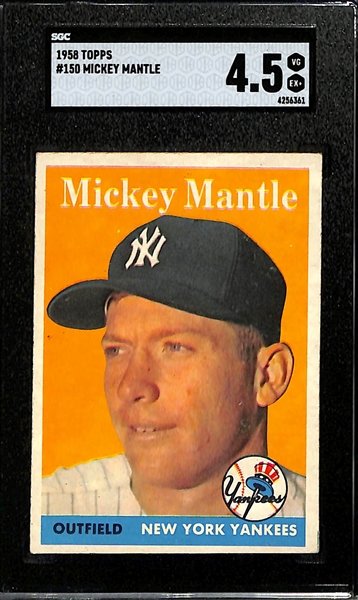 1958 Topps Mickey Mantle #150 Graded SGC 4.5