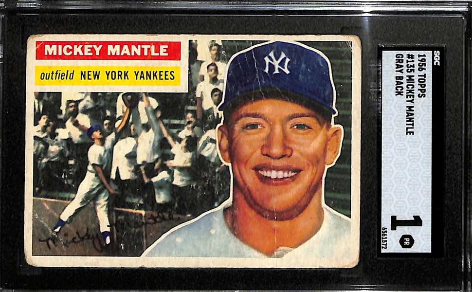 1956 Topps Mickey Mantle #135 Graded SGC 1