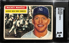 1956 Topps Mickey Mantle #135 Graded SGC 1