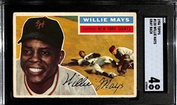 1956 Topps Willie Mays #130 Graded SGC 4