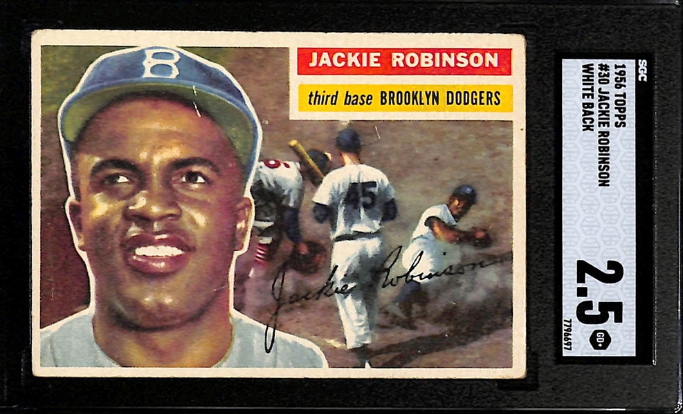 1956 Topps Jackie Robinson #30 Graded SGC 2.5