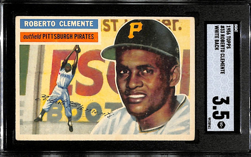 1956 Topps Roberto Clemente #33 Graded SGC 3.5