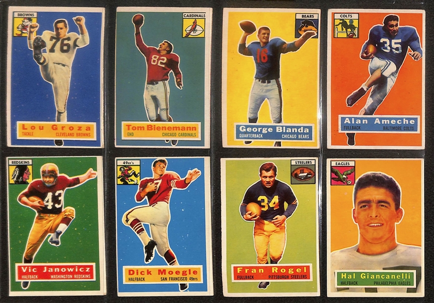 1956 Topps Football Complete Set - 120 of 120 Cards! w/ Lenny Moore Rookie