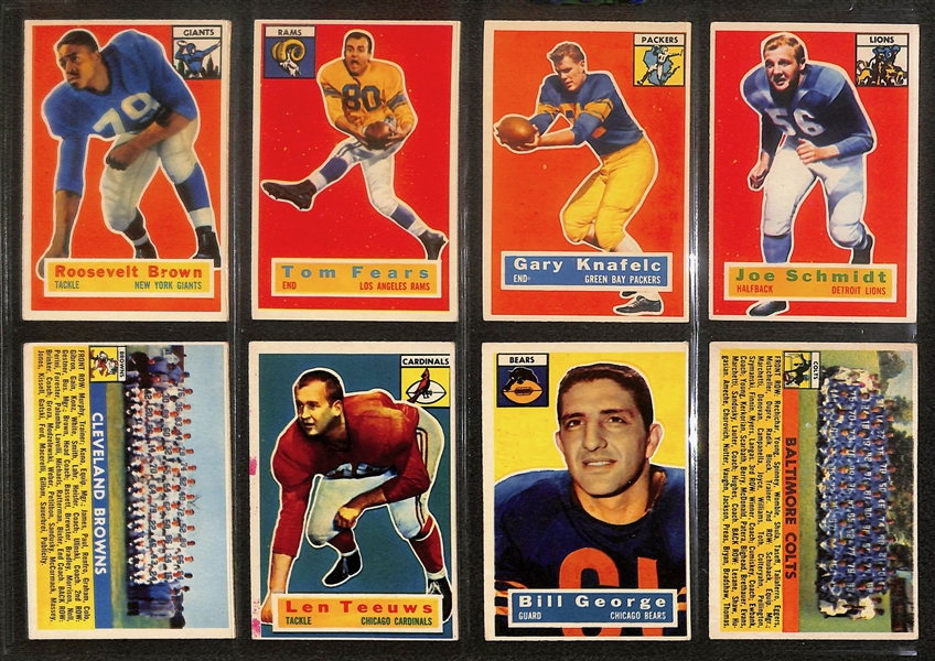 1956 Topps Football Complete Set - 120 of 120 Cards! w/ Lenny Moore Rookie