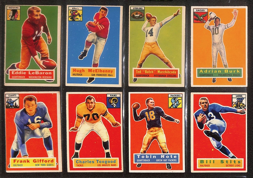 1956 Topps Football Complete Set - 120 of 120 Cards! w/ Lenny Moore Rookie