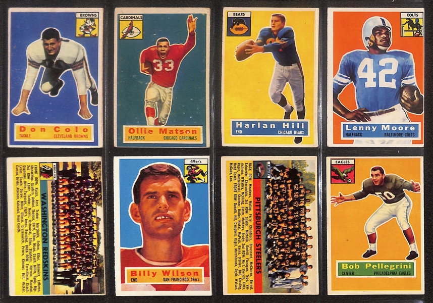 1956 Topps Football Complete Set - 120 of 120 Cards! w/ Lenny Moore Rookie