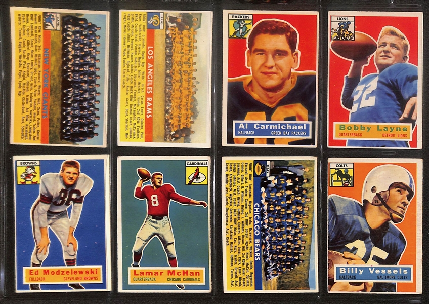 1956 Topps Football Complete Set - 120 of 120 Cards! w/ Lenny Moore Rookie