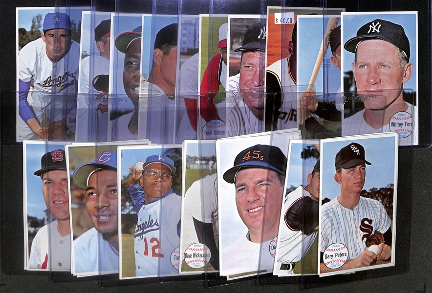 1964 Topps Giants Baseball Card Complete Set - Mostly EX-NM Condition! All 60 Cards Inc. Mantle, Mays, Aaron, Koufax, + Many Other Stars!