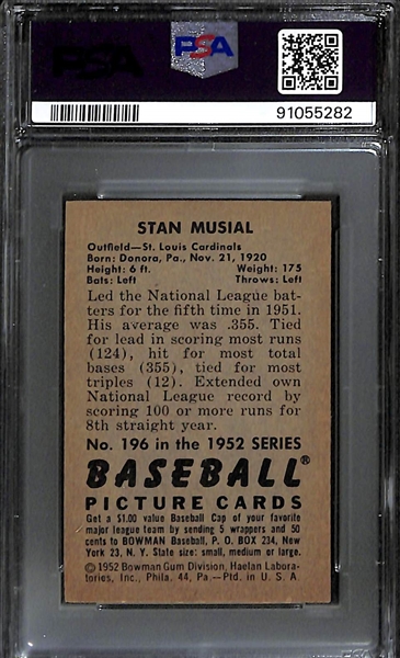 1952 Bowman Stan Musial #196 PSA 6