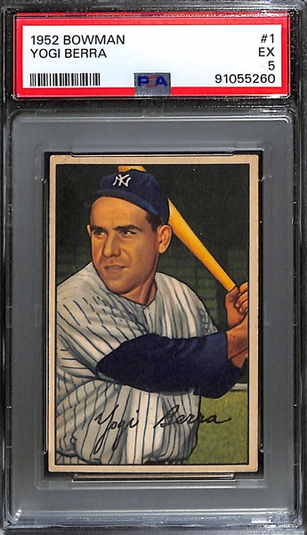 1952 Bowman Yogi Berra #1 PSA 5