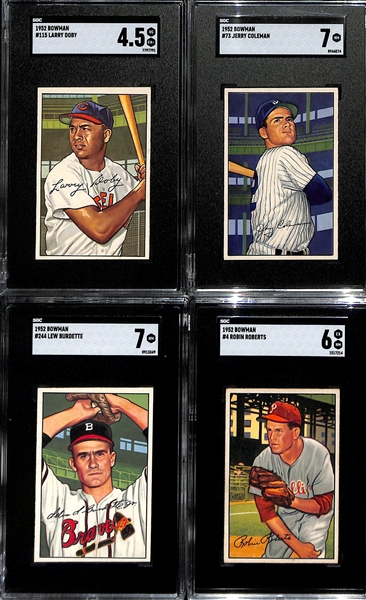 1952 Bowman Near Complete Set (241 of 252 Cards - Mostly VG to NM) with 11 Graded Cards!