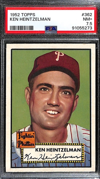 1952 Topps Ken Heintzelman #362 PSA 7.5 - High Number SP!