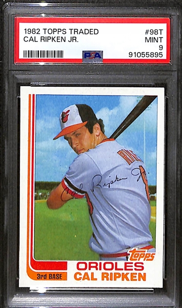 1982 Topps Traded Complete Set w. Cal Ripken Jr Rookie Card Graded PSA 9