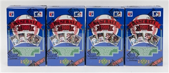 Lot of (4) Unopened 1989 Upper Deck Hobby Boxes - Possible Ken Griffey Jr. Rookies (Each Low Series and BBCE Sealed/ Authenticated)