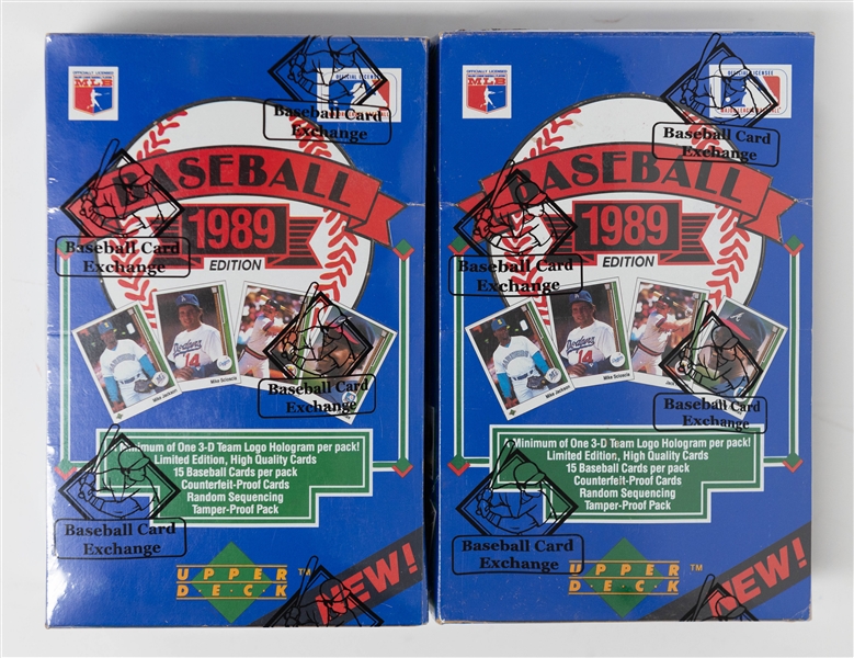 Lot of (4) Unopened 1989 Upper Deck Hobby Boxes - Possible Ken Griffey Jr. Rookies (Each Low Series and BBCE Sealed/ Authenticated)