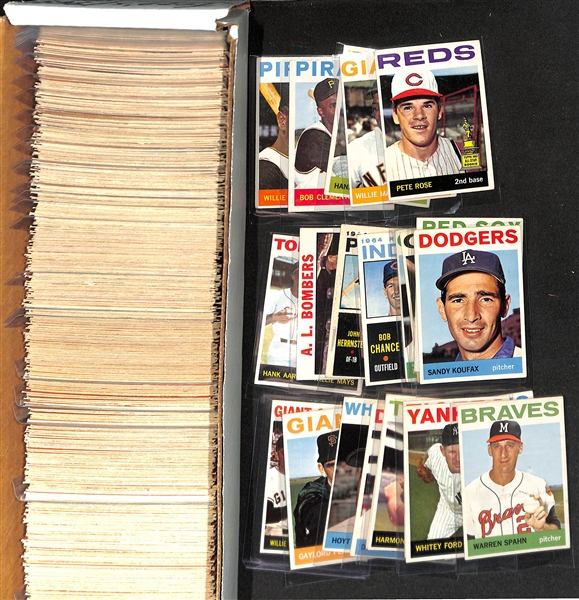 1964 Topps Baseball Near Complete Set (560 of 587 Cards) with Pete Rose