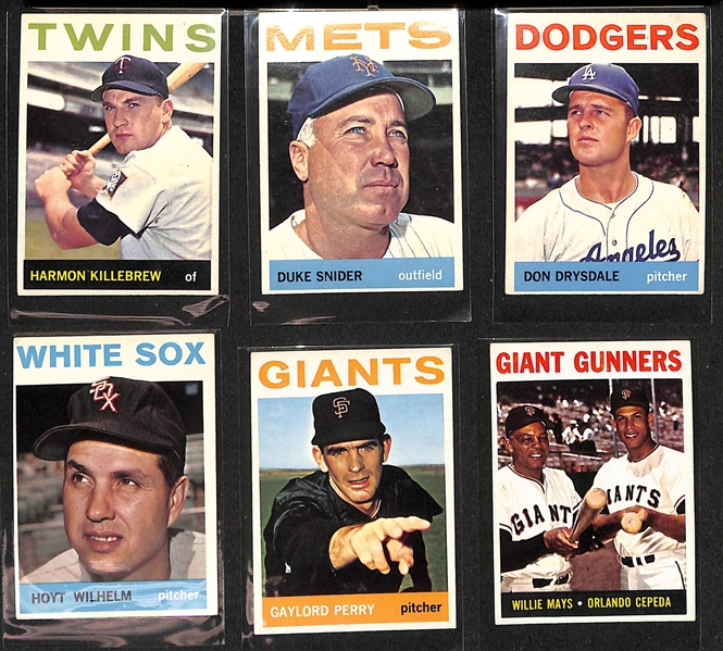 1964 Topps Baseball Near Complete Set (560 of 587 Cards) with Pete Rose