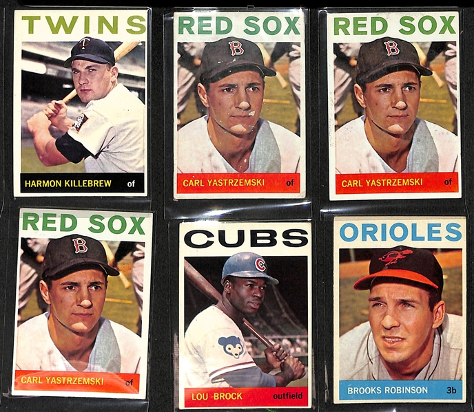 Lot of (700+) 1964 Topps Baseball Cards from #1-256 w. (5) Roger Maris & (3) Tommy John Rookie Cards