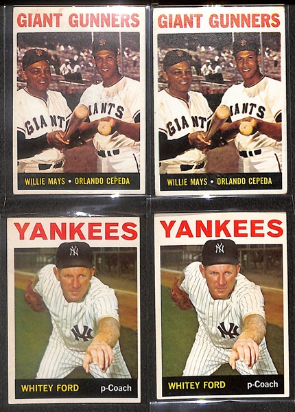 Lot of (700+) 1964 Topps Baseball Cards from #257-586 w. (3) Willie Stargell, (3) Giant Gunners w. Mays/Cepeda