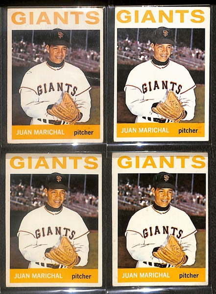 Lot of (700+) 1964 Topps Baseball Cards from #257-586 w. (3) Willie Stargell, (3) Giant Gunners w. Mays/Cepeda