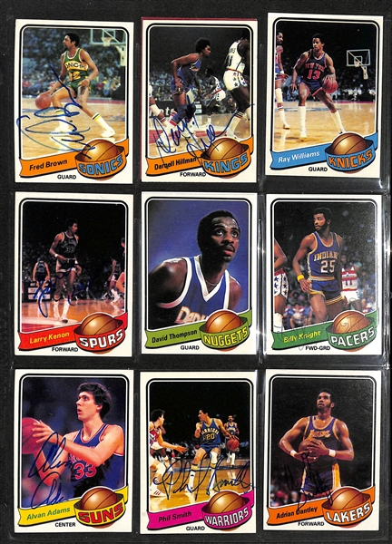 1979-80 Topps Basketball Complete Set w/ (92) Autographs including Kareem Abdul-Jabbar (Beckett BAS Reviewed)