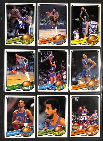 1979-80 Topps Basketball Complete Set w/ (92) Autographs including Kareem Abdul-Jabbar (Beckett BAS Reviewed)