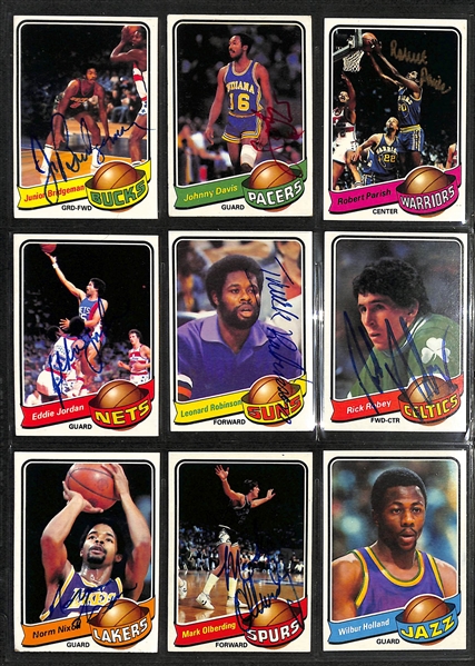 1979-80 Topps Basketball Complete Set w/ (92) Autographs including Kareem Abdul-Jabbar (Beckett BAS Reviewed)