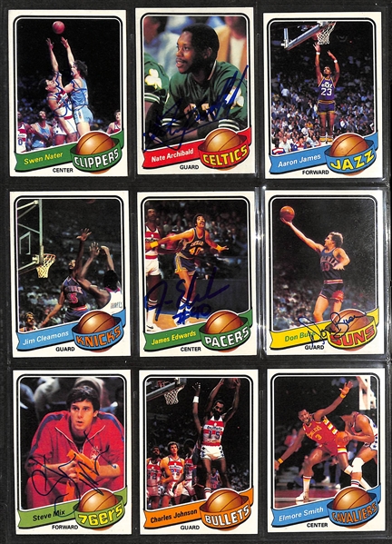 1979-80 Topps Basketball Complete Set w/ (92) Autographs including Kareem Abdul-Jabbar (Beckett BAS Reviewed)