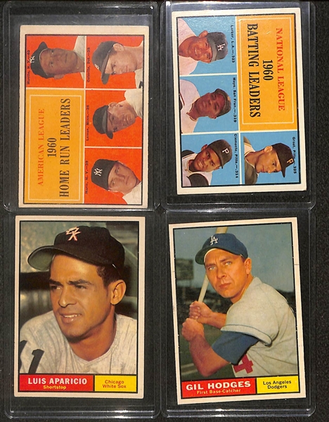  Lot of Approx (400) 1961 Topps Baseball Cards w. Roger Maris & Bob Gibson