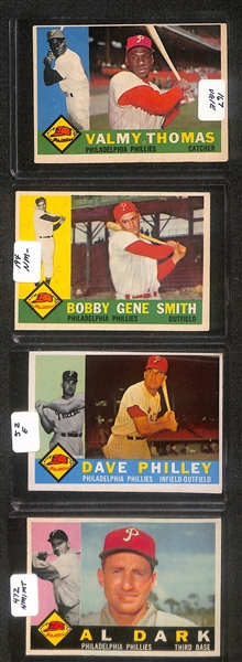 Lot of (96) High Quality 1960-1961 Phillies Baseball Cards w. Roberts, Green, & Mauch