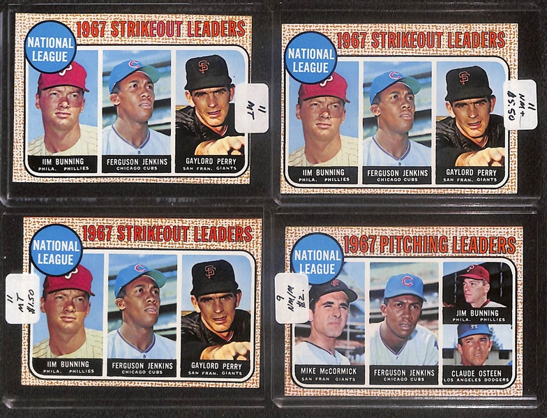 Lot of (87) High Quality 1968-1969 Phillies Baseball Cards w. Bunning, Allen, & ERA Leaders Card