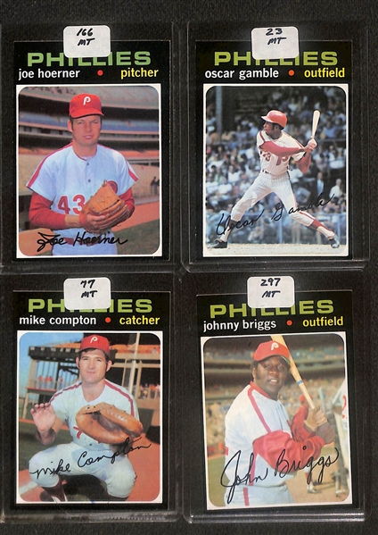 Lot of (102) High Quality 1970-1971 Phillies Baseball Cards w. Bowa RC, Luzinski RC, Montanez RC, Allen, & Bunning