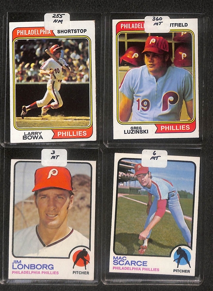 Lot of (155) High Quality 1972-1974 Phillies Baseball Cards w. Boone RC, Carlton, Schmidt & Bowa