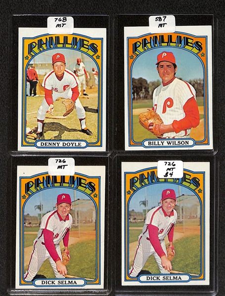 Lot of (155) High Quality 1972-1974 Phillies Baseball Cards w. Boone RC, Carlton, Schmidt & Bowa