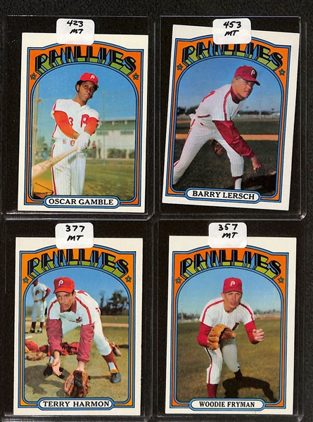 Lot of (155) High Quality 1972-1974 Phillies Baseball Cards w. Boone RC, Carlton, Schmidt & Bowa