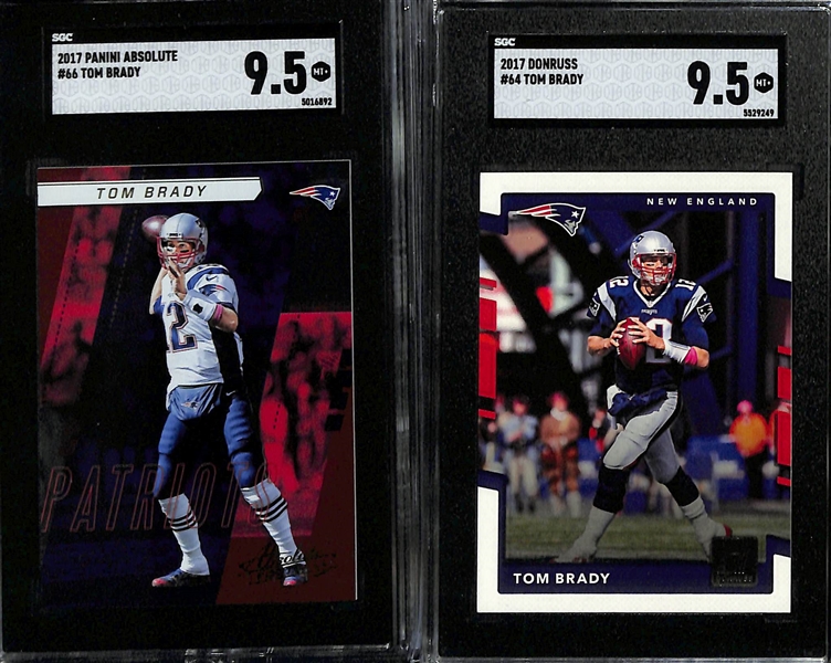 Lot of (8) Graded 2017 Tom Brady Cards w. Panini Unparalleled Pink PSA 9