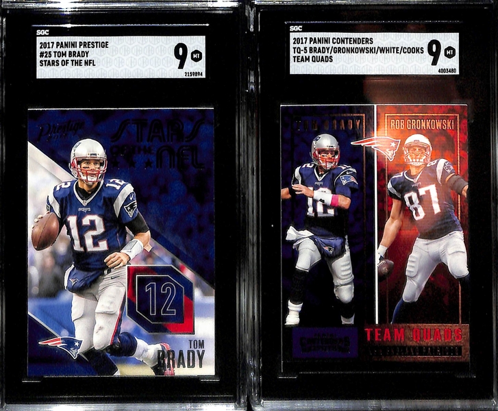 Lot of (8) Graded 2017 Tom Brady Cards w. Panini Donruss Optic 1981 Tribute PSA 9