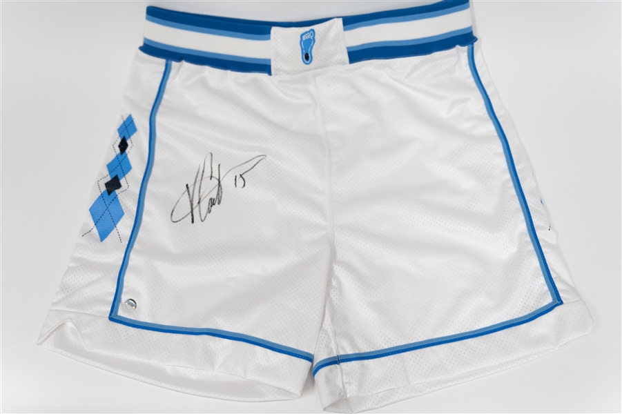 Vince Carter Signed North Carolina Tarheels Style Shorts (JSA Auction Letter)